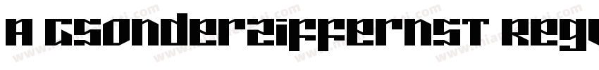 A GSonderziffernST Regular字体转换